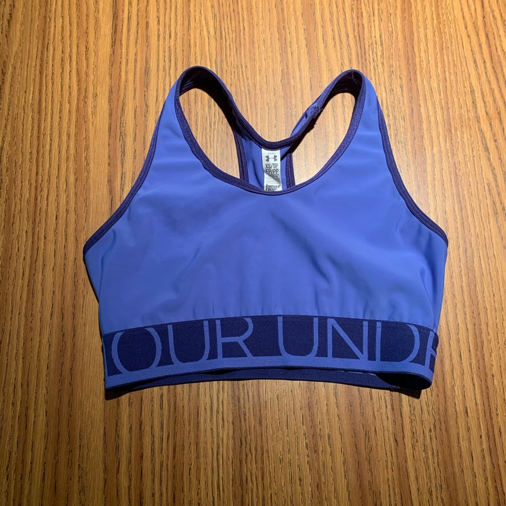 blue under armour xs sports bra